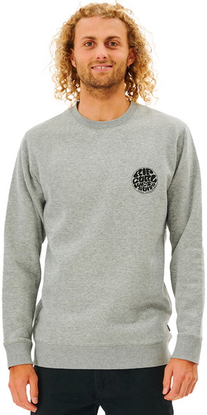 2026 Rip Curl Mens Wetsuit Icon Crew Fleece Jumper CFEHN9 - Grey Marle